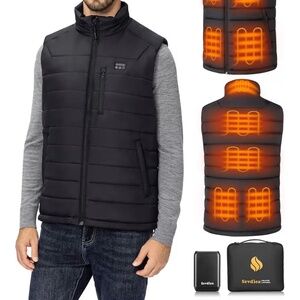 Men’s Heated Vest with Battery Pack Included 16000mAh 7.4V, Warming Heated Vest